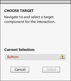 Selecting a target component for an interaction Selecting a target component for an interaction